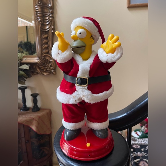 Homer Simpson Figure In Red Santa Suit 12” Gemmy 2002 *Not Working* Decor Only. - Picture 1 of 4